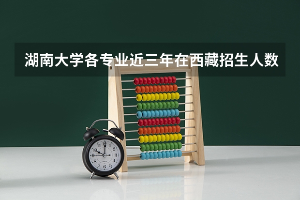 湖南大学各专业近三年在西藏招生人数一览表
