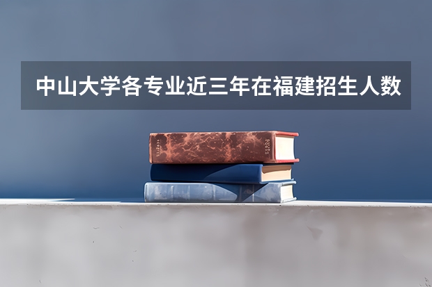 中山大学各专业近三年在福建招生人数一览表