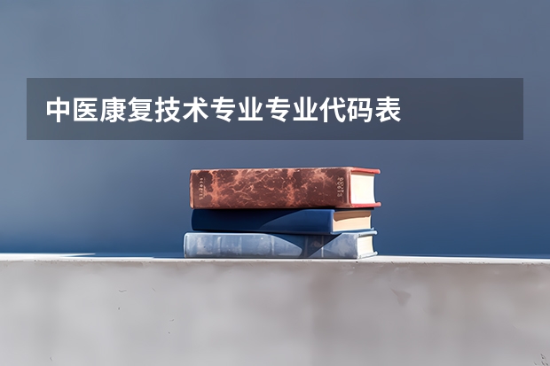 中医康复技术专业专业代码表