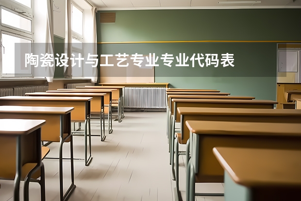 陶瓷设计与工艺专业专业代码表