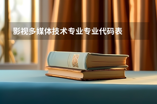 影视多媒体技术专业专业代码表