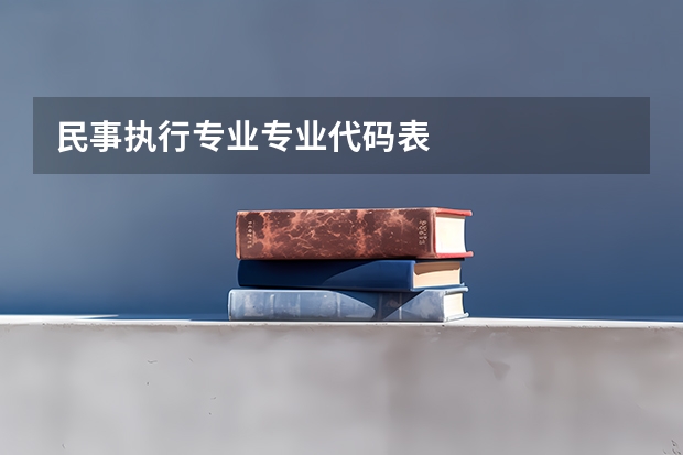 民事执行专业专业代码表