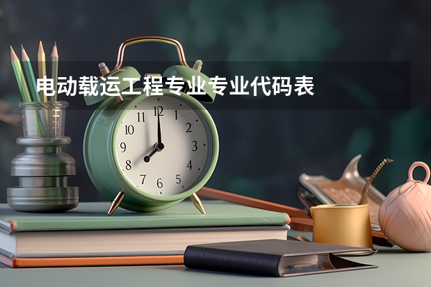 电动载运工程专业专业代码表
