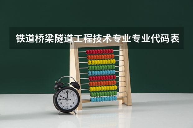 铁道桥梁隧道工程技术专业专业代码表