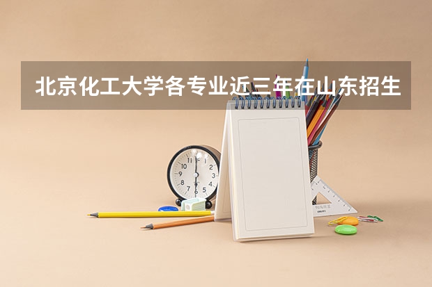 北京化工大学各专业近三年在山东招生人数一览表