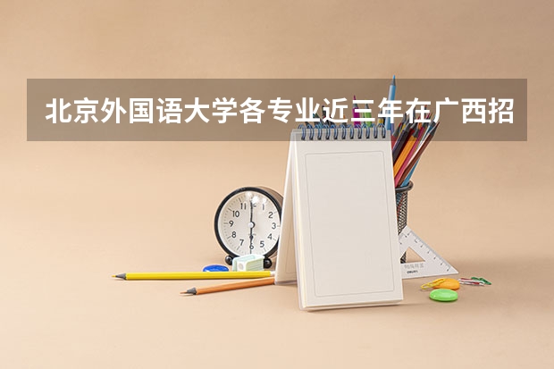 北京外国语大学各专业近三年在广西招生人数一览表