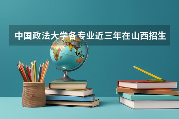 中国政法大学各专业近三年在山西招生人数一览表