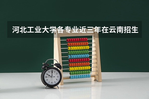河北工业大学各专业近三年在云南招生人数一览表
