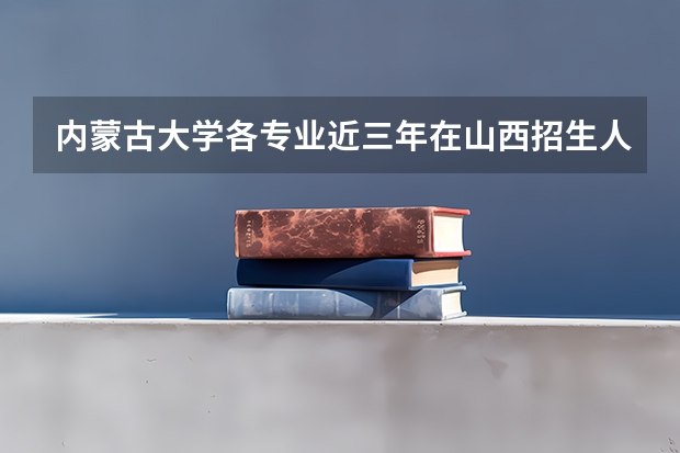 内蒙古大学各专业近三年在山西招生人数一览表