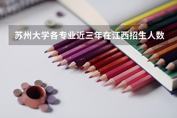 苏州大学各专业近三年在江西招生人数一览表