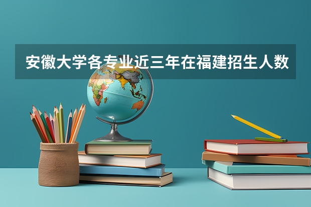 安徽大学各专业近三年在福建招生人数一览表