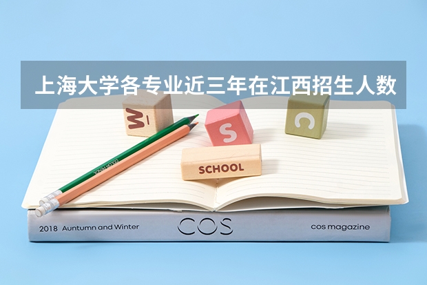 上海大学各专业近三年在江西招生人数一览表