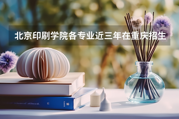 北京印刷学院各专业近三年在重庆招生人数一览表